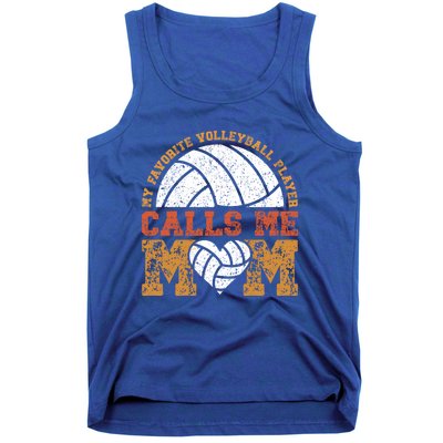 My Favorite Volleyball Player Calls Me Mom Retro Vintage Gift Tank Top