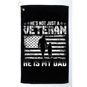 Military Family Veteran Support My Dad US Veteran My Hero Platinum Collection Golf Towel