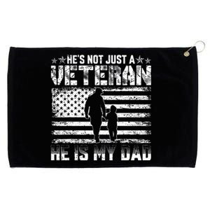 Military Family Veteran Support My Dad US Veteran My Hero Grommeted Golf Towel