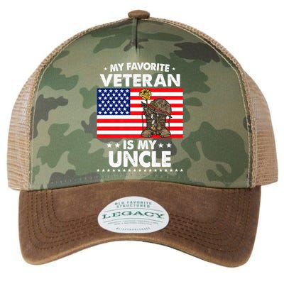 My Favorite Veteran Is My Uncle Proud Uncle Veterans Day Funny Gift Legacy Tie Dye Trucker Hat