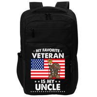 My Favorite Veteran Is My Uncle Proud Uncle Veterans Day Funny Gift Impact Tech Backpack