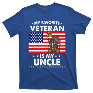 My Favorite Veteran Is My Uncle Proud Uncle Veterans Day Funny Gift T-Shirt