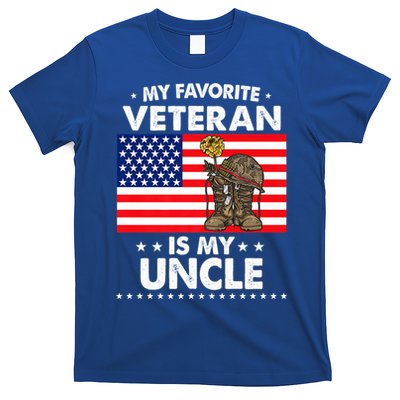 My Favorite Veteran Is My Uncle Proud Uncle Veterans Day Funny Gift T-Shirt