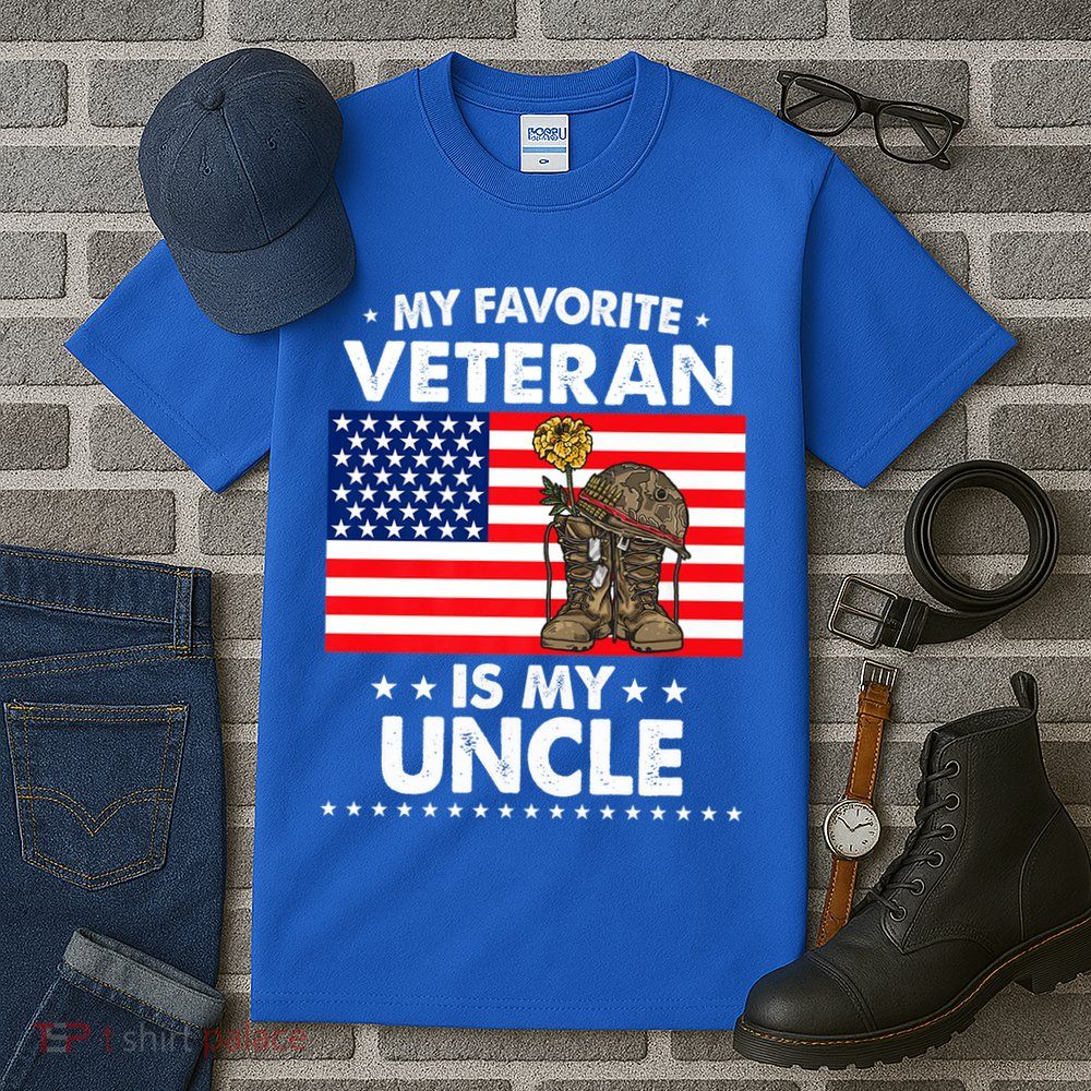 My Favorite Veteran Is My Uncle Proud Uncle Veterans Day Funny Gift Tall T-Shirt