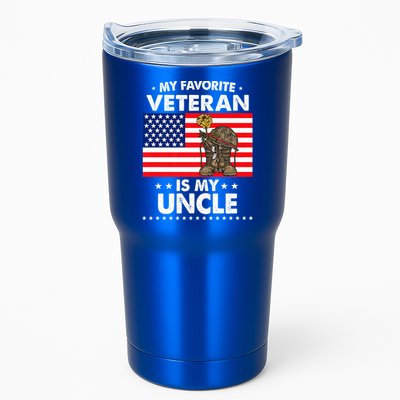 My Favorite Veteran Is My Uncle Proud Uncle Veterans Day Funny Gift Tumbler