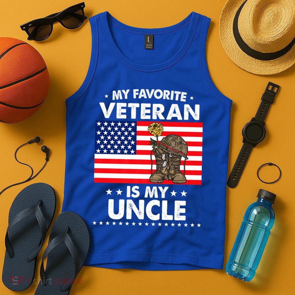 My Favorite Veteran Is My Uncle Proud Uncle Veterans Day Funny Gift Tank Top