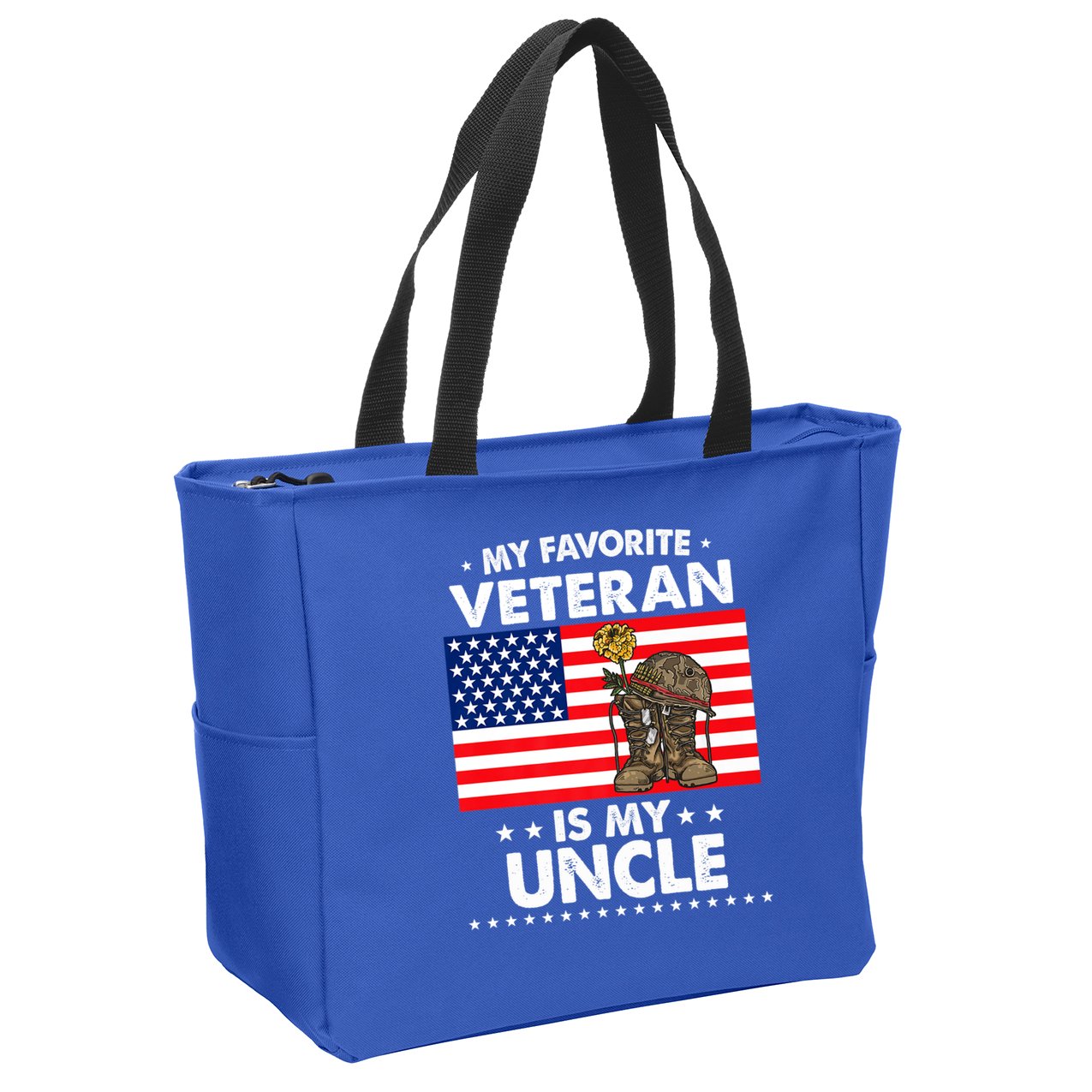 My Favorite Veteran Is My Uncle Proud Uncle Veterans Day Funny Gift Zip Tote Bag