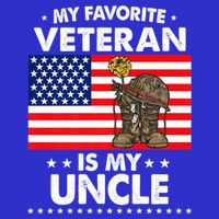 My Favorite Veteran Is My Uncle Proud Uncle Veterans Day Funny Gift Zip Tote Bag