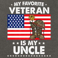 My Favorite Veteran Is My Uncle Proud Uncle Veterans Day Funny Gift Cotton Canvas Backpack