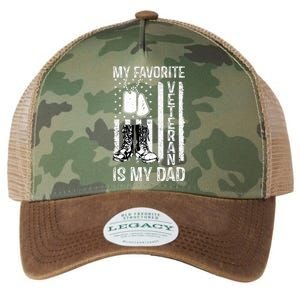 my favorite veteran is my dad army military veterans day Legacy Tie Dye Trucker Hat