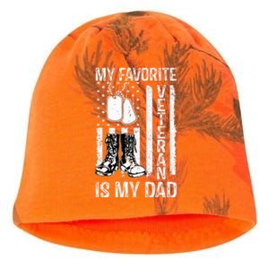 my favorite veteran is my dad army military veterans day Kati - Camo Knit Beanie