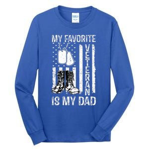 my favorite veteran is my dad army military veterans day Tall Long Sleeve T-Shirt