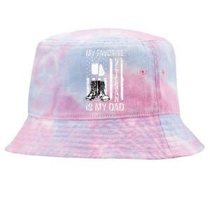 my favorite veteran is my dad army military veterans day Tie-Dyed Bucket Hat