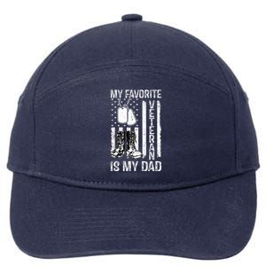 my favorite veteran is my dad army military veterans day 7-Panel Snapback Hat