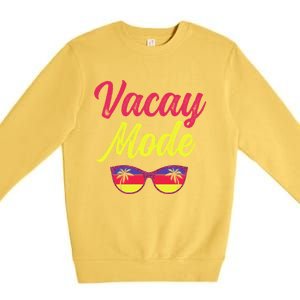 Matching Family Vacation Beach Summer Trip Vacay Mode Gift Premium Crewneck Sweatshirt