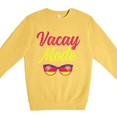 Matching Family Vacation Beach Summer Trip Vacay Mode Gift Premium Crewneck Sweatshirt