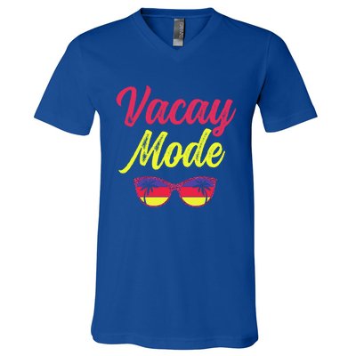 Matching Family Vacation Beach Summer Trip Vacay Mode Gift V-Neck T-Shirt