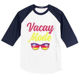 Matching Family Vacation Beach Summer Trip Vacay Mode Gift Baseball Sleeve Shirt