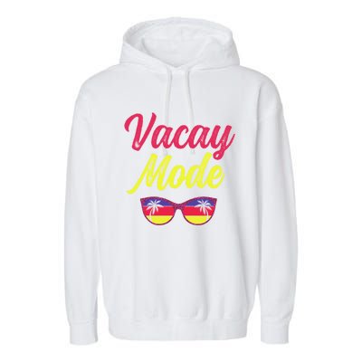 Matching Family Vacation Beach Summer Trip Vacay Mode Gift Garment-Dyed Fleece Hoodie