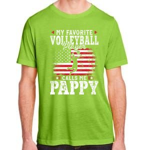 My Favorite Volleyball Player Calls Me Pappy Fathers Day Gift Adult ChromaSoft Performance T-Shirt