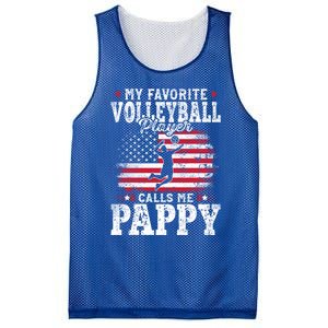 My Favorite Volleyball Player Calls Me Pappy Fathers Day Gift Mesh Reversible Basketball Jersey Tank