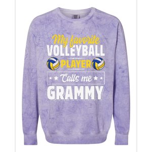 My Favorite Volleyball Player Calls Me Grammy Mother's Day Colorblast Crewneck Sweatshirt