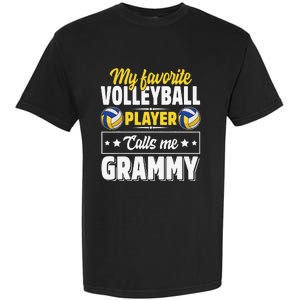 My Favorite Volleyball Player Calls Me Grammy Mother's Day Garment-Dyed Heavyweight T-Shirt