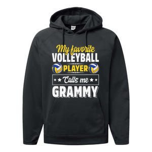 My Favorite Volleyball Player Calls Me Grammy Mother's Day Performance Fleece Hoodie