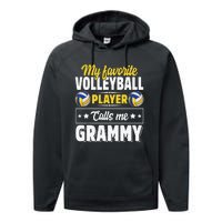 My Favorite Volleyball Player Calls Me Grammy Mother's Day Performance Fleece Hoodie