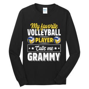 My Favorite Volleyball Player Calls Me Grammy Mother's Day Tall Long Sleeve T-Shirt