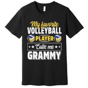 My Favorite Volleyball Player Calls Me Grammy Mother's Day Premium T-Shirt