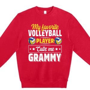 My Favorite Volleyball Player Calls Me Grammy Mother's Day Premium Crewneck Sweatshirt