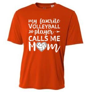 My Favorite Volleyball Player Calls Me Mom Gift Cooling Performance Crew T-Shirt