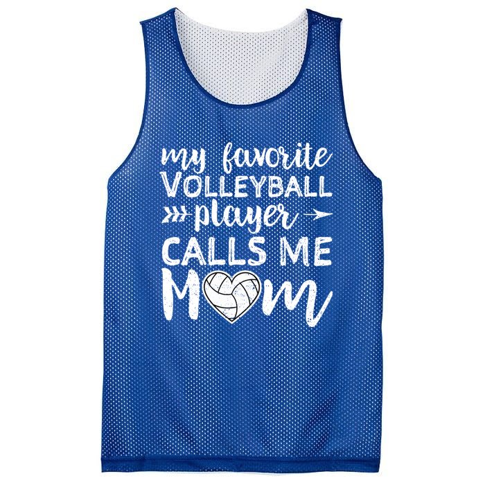 My Favorite Volleyball Player Calls Me Mom Gift Mesh Reversible Basketball Jersey Tank