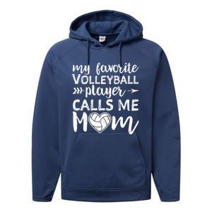 My Favorite Volleyball Player Calls Me Mom Gift Performance Fleece Hoodie