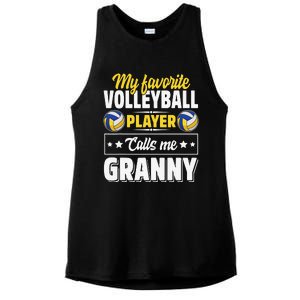 My Favorite Volleyball Player Calls Me Granny Mother's Day Ladies PosiCharge Tri-Blend Wicking Tank