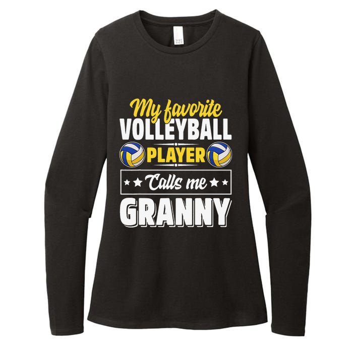 My Favorite Volleyball Player Calls Me Granny Mother's Day Womens CVC Long Sleeve Shirt