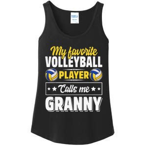 My Favorite Volleyball Player Calls Me Granny Mother's Day Ladies Essential Tank