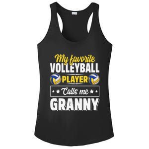 My Favorite Volleyball Player Calls Me Granny Mother's Day Ladies PosiCharge Competitor Racerback Tank