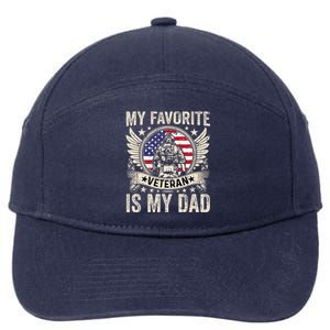 My Favorite Veteran Is My Dad Veterans Day 7-Panel Snapback Hat