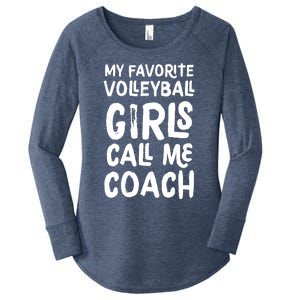 My Favorite Volleyball Girl Call Me Coach Funny Women's Perfect Tri Tunic Long Sleeve Shirt