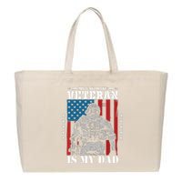 My Favorite Veteran Is My Dad Veterans Day Memorial Day Cotton Canvas Jumbo Tote