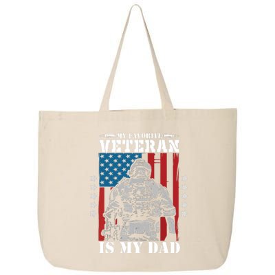 My Favorite Veteran Is My Dad Veterans Day Memorial Day 25L Jumbo Tote