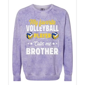 My Favorite Volleyball Player Calls Me Brother Cute Colorblast Crewneck Sweatshirt