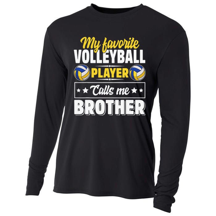 My Favorite Volleyball Player Calls Me Brother Cute Cooling Performance Long Sleeve Crew