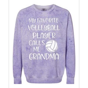 My Favorite Volleyball Player Calls Me Grandma Colorblast Crewneck Sweatshirt