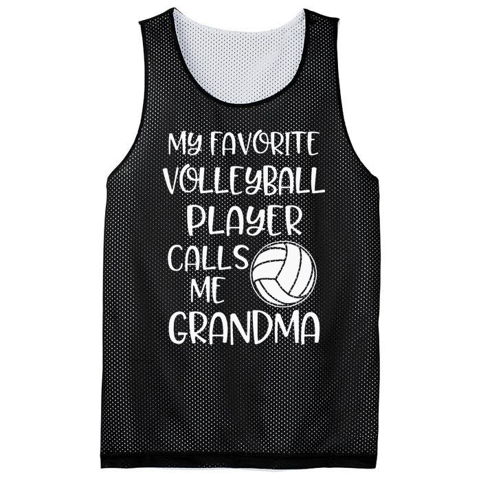 My Favorite Volleyball Player Calls Me Grandma Mesh Reversible Basketball Jersey Tank