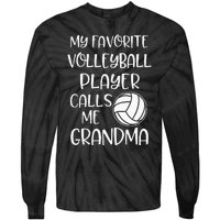 My Favorite Volleyball Player Calls Me Grandma Tie-Dye Long Sleeve Shirt