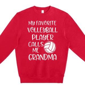 My Favorite Volleyball Player Calls Me Grandma Premium Crewneck Sweatshirt