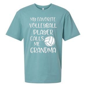 My Favorite Volleyball Player Calls Me Grandma Sueded Cloud Jersey T-Shirt